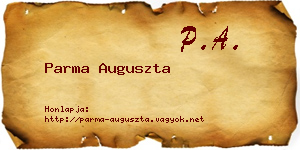 Parma Auguszta névjegykártya
